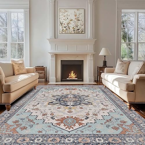 Miniatura 40 de Alfombras lavables de 5 x 7 pies para sala de estar, alfombras para dormitorio, alfombras grandes, alfombras de lana sintética ultra suave, alfombra