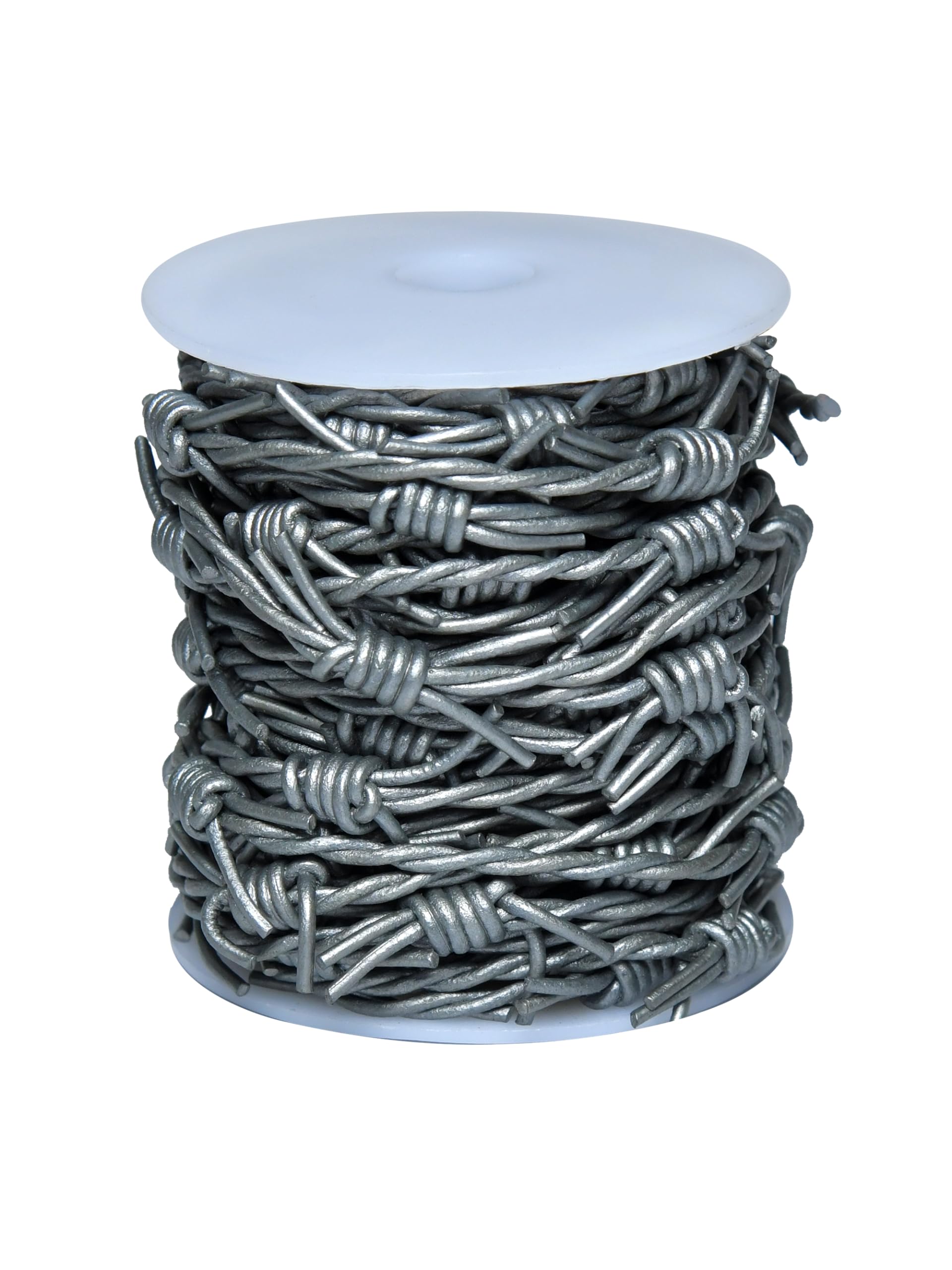 Alambre de púas artificial de cuero gris para manualidades y decoración de cajas de regalo, 10m
