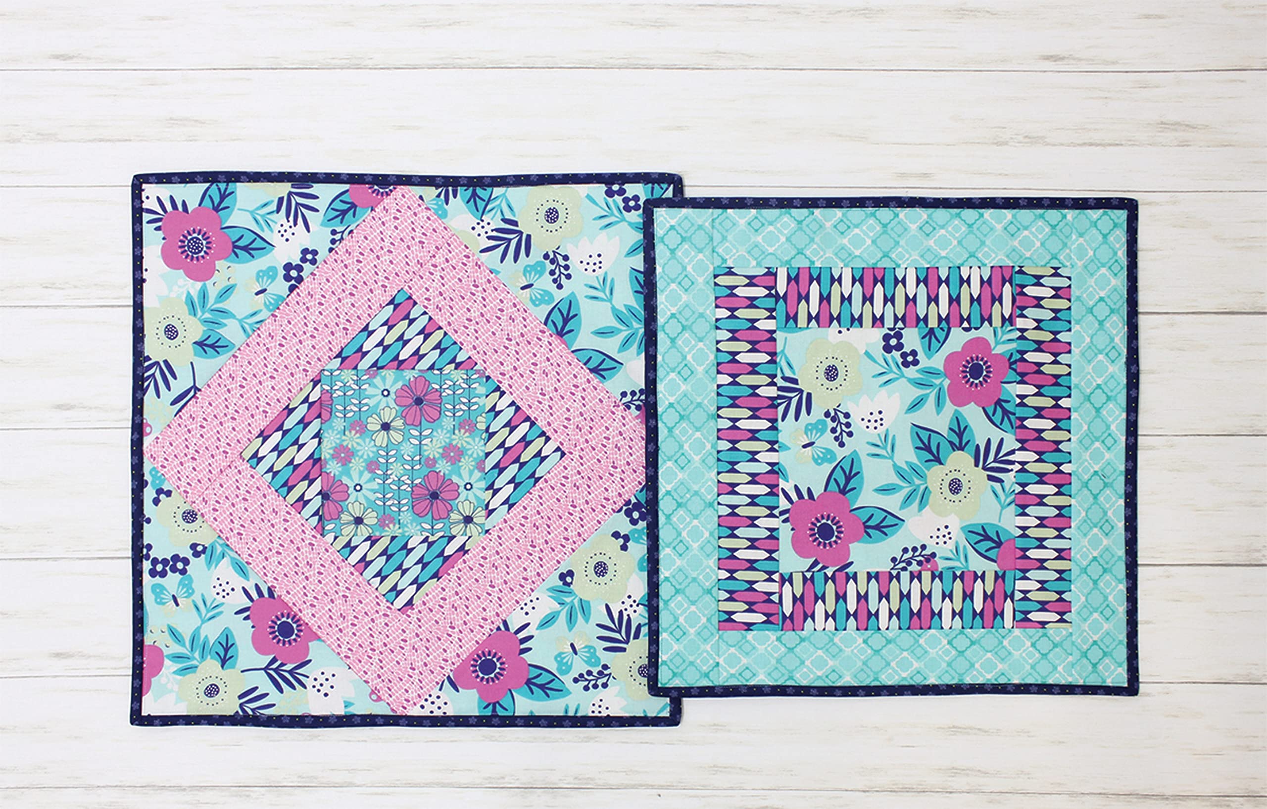 June Tailor Navy Zippity-Do-Done(Tm) Quilt As You Go Project Bag Kit