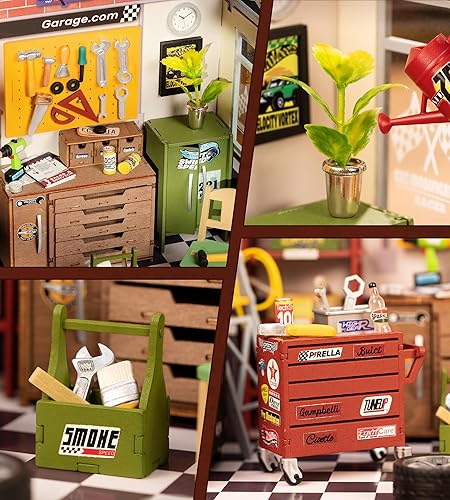 Miniatura 13 de Rowood Kit de casa en miniatura, kit de casa de muñecas en miniatura para adultos, kits de modelo para adultos para construir con LED, cumpleaños