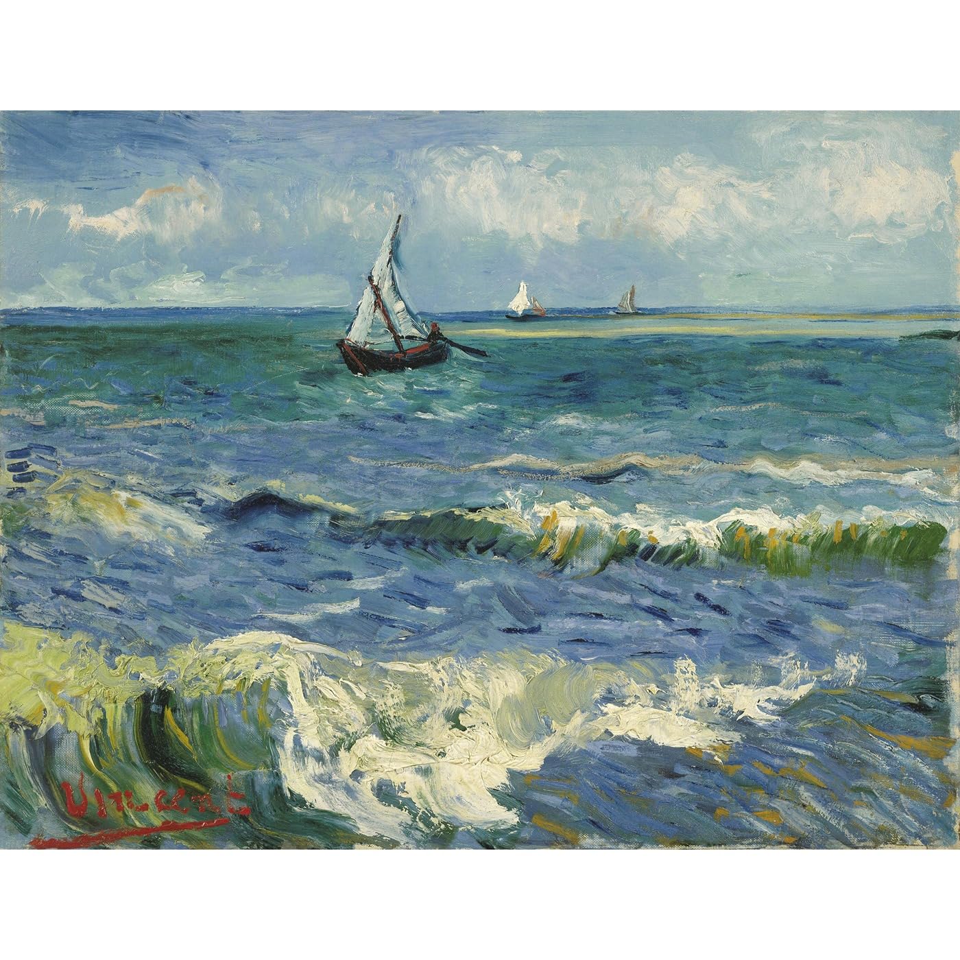 Impression giclée Van Gogh Paysage marin grand format sans plis - 2