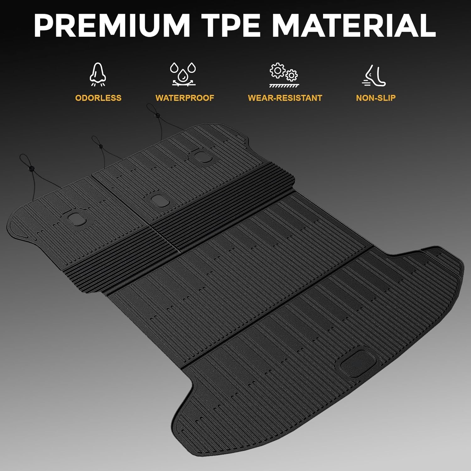 Cargo Mat for 2023-2025 2026 Kia Sportage Gasoline, Full Coverage All Weather Trunk Cargo Liner with Backrest Protectors for Sportage Accessories - Image 6