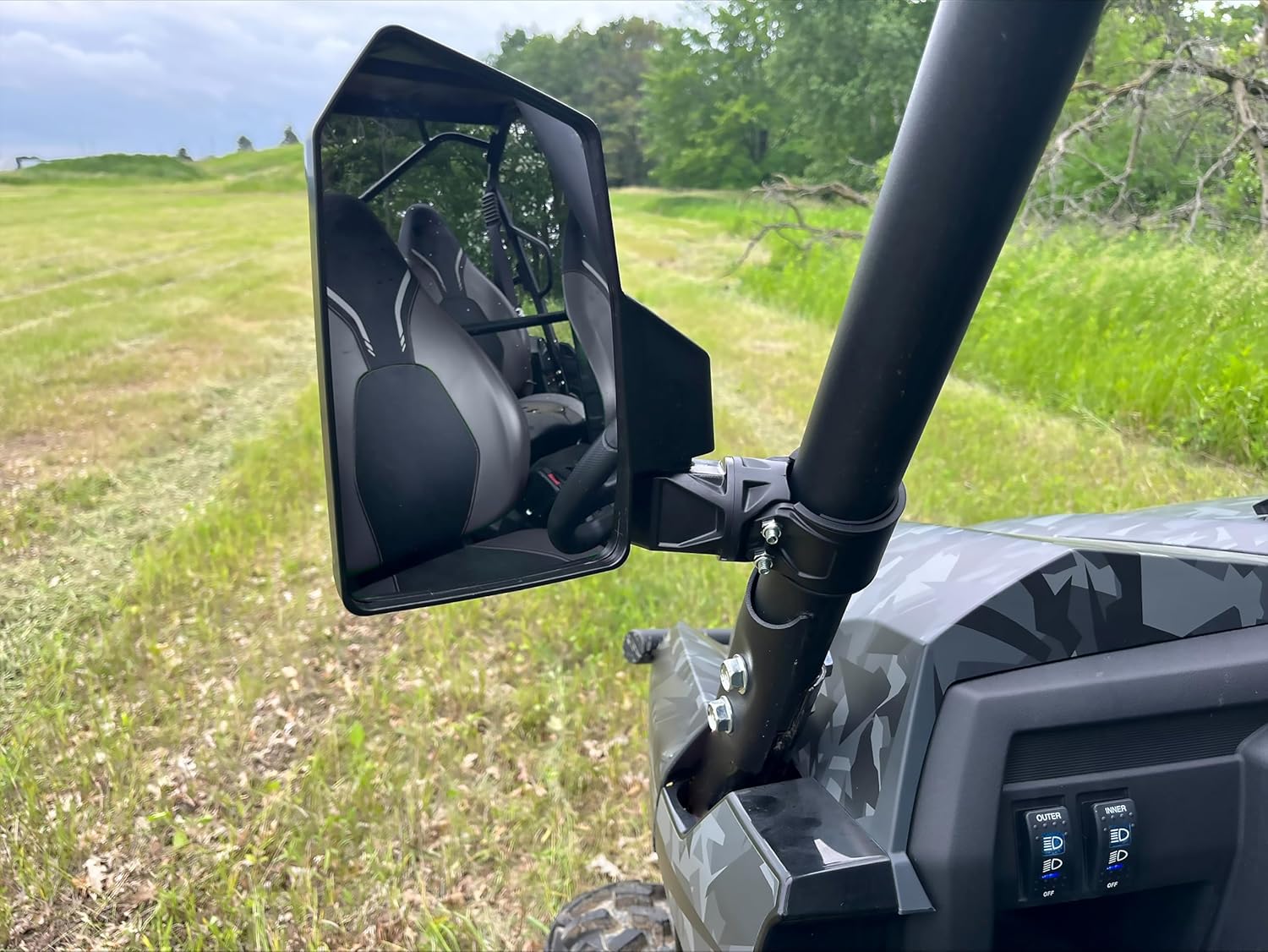 Kolpin Side Mirrors - UTV/SxS - Tall View Range, Easy Install, Rugged Fold-In Design, Adjustable, Compatible with Polaris, Can-Am, Tubing Mount Fits Most major UTV brands - 98320