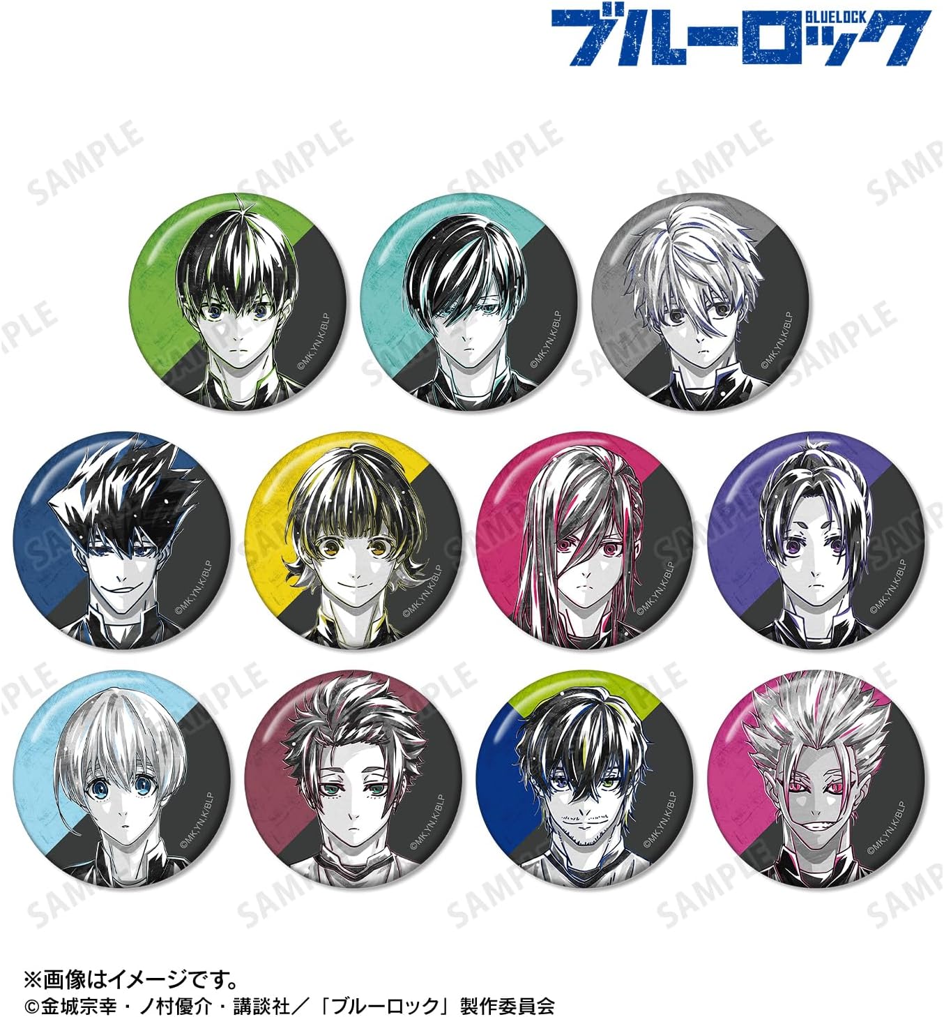 TV Anime "Blue Rock" Trading Ani Art Black Label Can Badge Box of 11