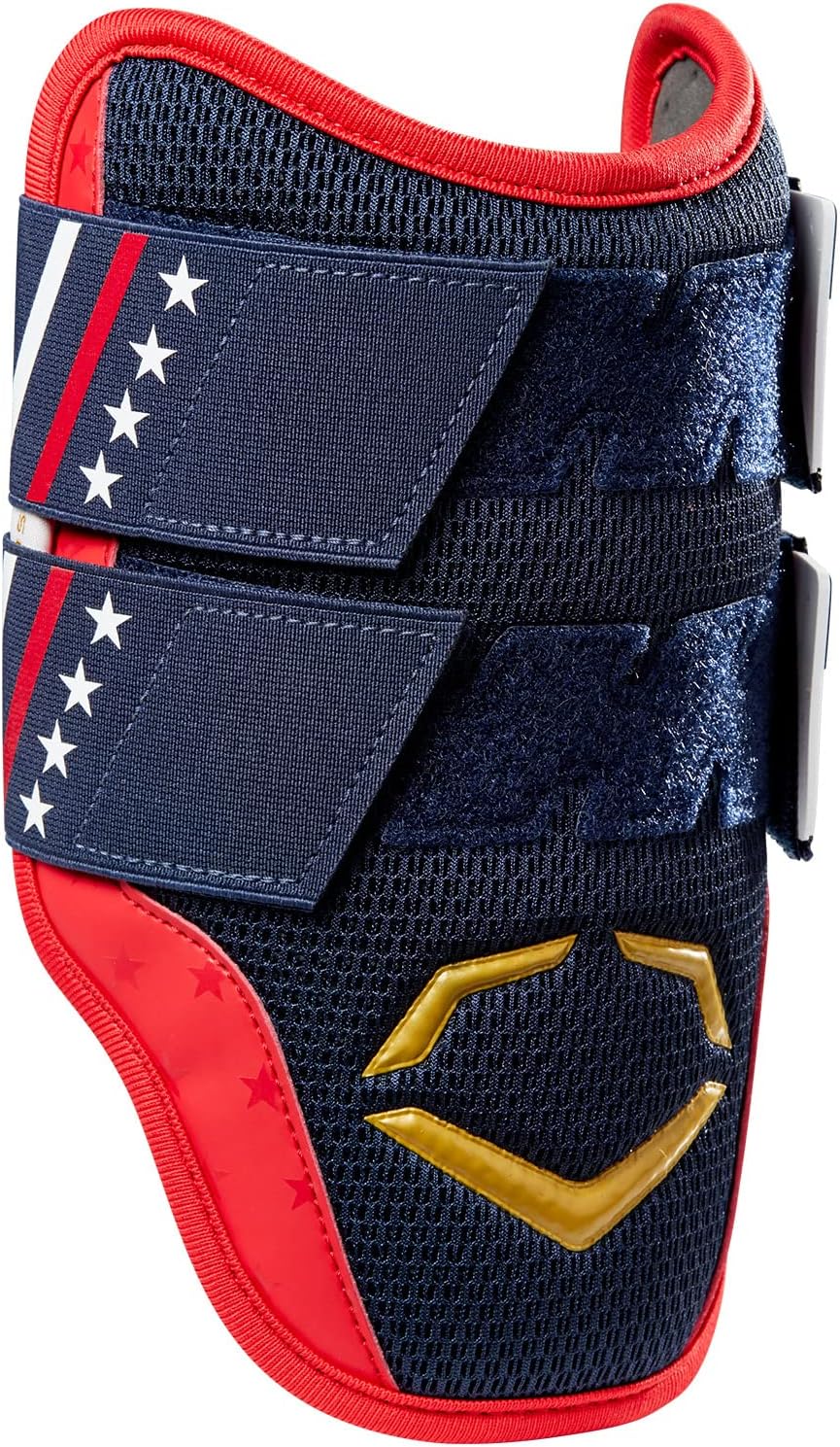 EvoShield X-SRZ USA Flag Batter's Double Strap Elbow Guard - Large, Navy/Red