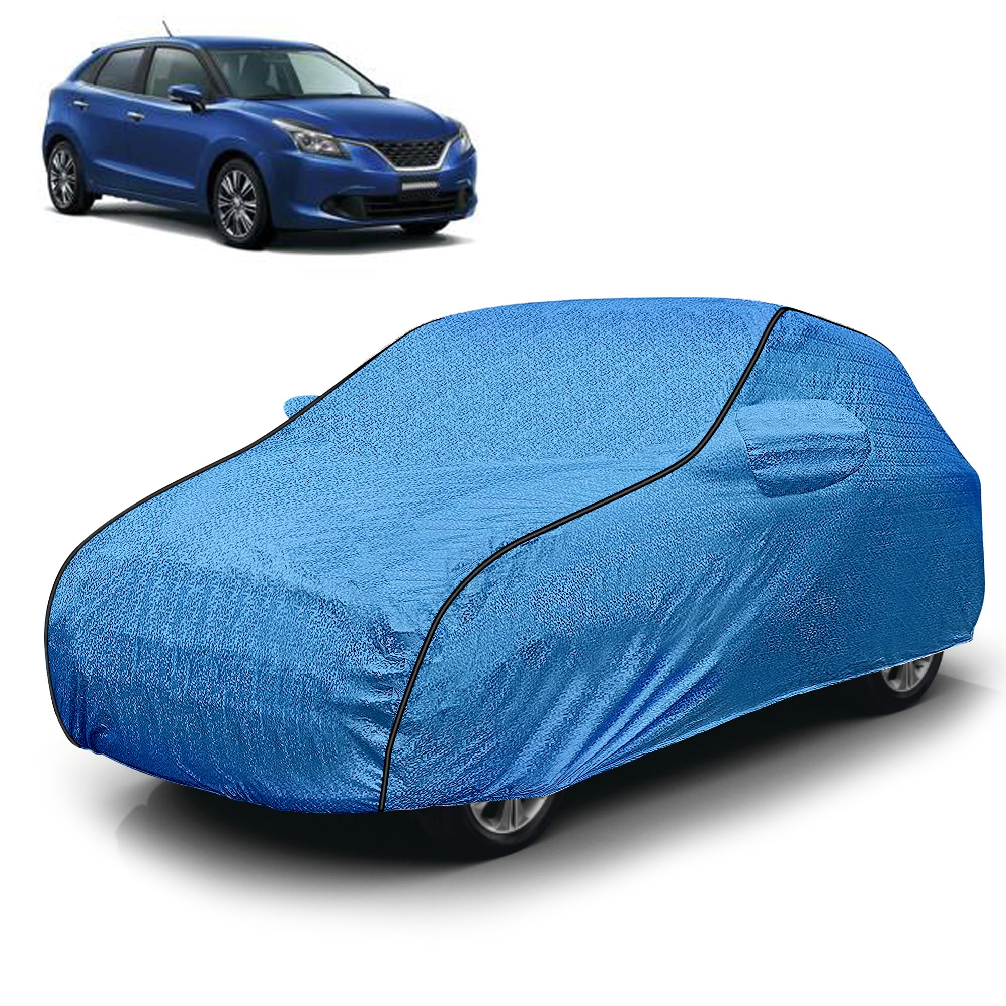 AUTOGUYS BT-2 100% Waterproof Car Cover for Maruti Suzuki Baleno [Year 2015 Onwards] -Dust & UV Proof Car Cover with Soft Cotton Flock Layer Inside for Paint Protection