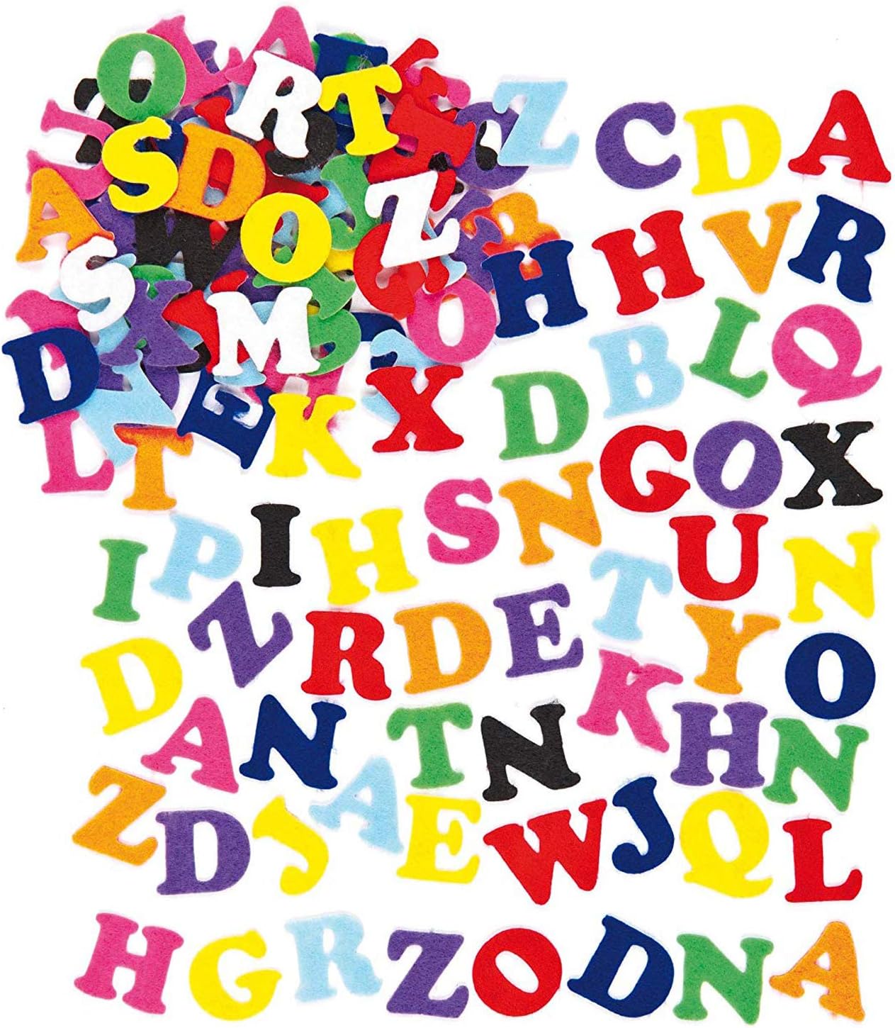 Self Adhesive Felt Letters Value Pack (Pack of 550) for Kids to