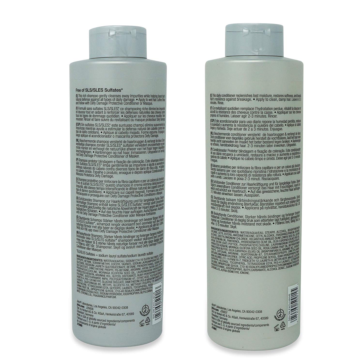 Joico Defy Damage Protective Shampoo and Conditioner Duo Set, 33.8 Fl Oz