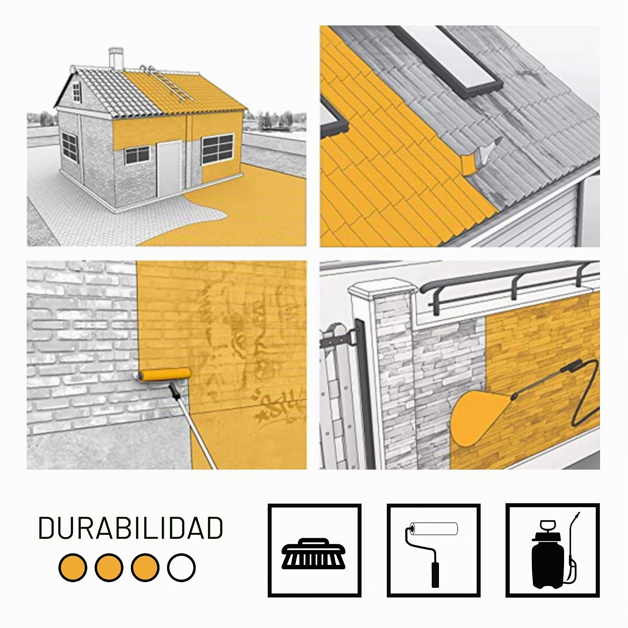 Sika – Protección repelente al agua, pared, techo y suelo – Sikagard 240 – Protector todo en 1 – Multisoportes – Int/Ext – Efecto perlante – Listo para usar – para 4 a 20 m2-2 L