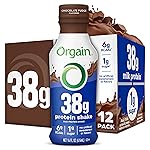 Orgain 38g High Protein Shake, Dairy Isolate Protein Milk, Chocolate Fudge, 6g BCAAs, 1g Sugar Per Serving, Meal Replacement, Ready to Drink, Keto Friendly, Gluten-Free 14 Fl Oz (Pack of 12)
