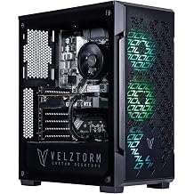 Velztorm Fultix Black Prebuilt Gaming PC AMD Ryzen 5 5500, GeForce RTX 5060, 16GB DDR4 RAM, 512GB PCIe SSD, RGB Fans, 750W PSU, WiFi 5, Bluetooth 4.2, RJ-45, HDMI, Win 11 Home