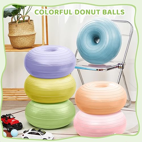 Vista 49 de 6 piezas de asientos flexibles para aula, sillas de pelota de yoga elementales para niños, silla de oficina inflable, entrenador de equilibrio