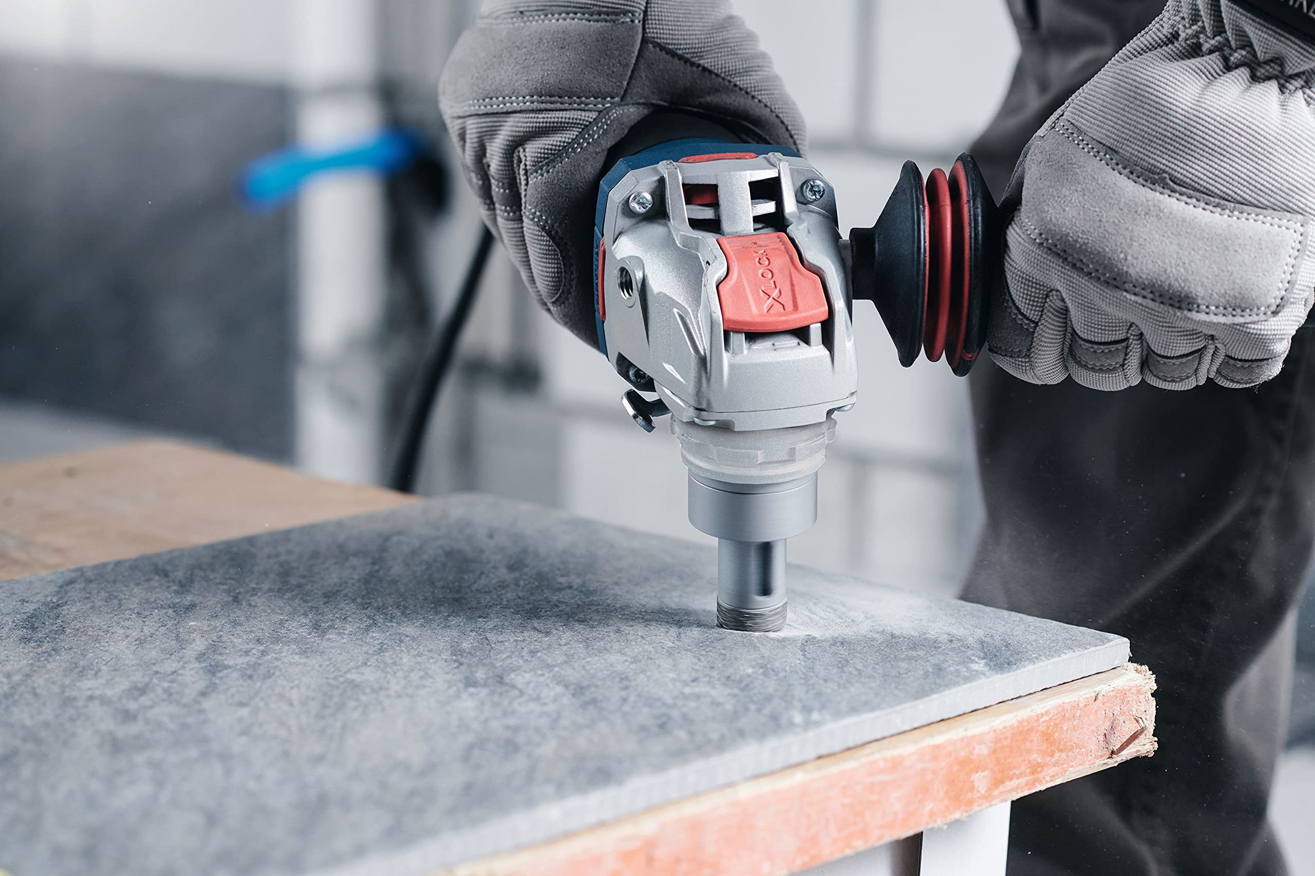 Bosch 1x PRO Multi Material Diamanttrockenbohrkronen für X-Lock und kleine Winkelschleifer (für Fliesen, Harte Fliesen, Ø 83 mm, Professional Zubehör Kleiner Winkelschleifer)