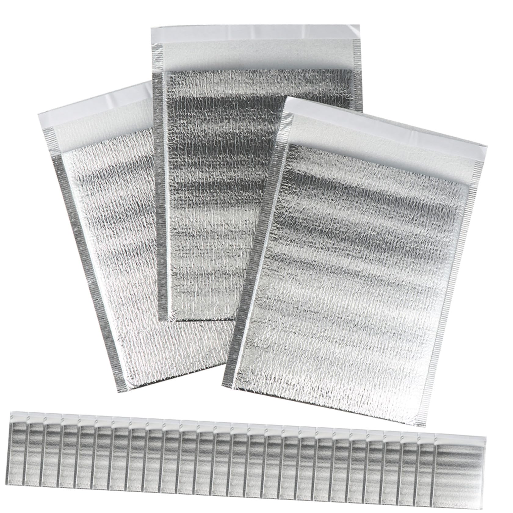 GALPADA Lot de 100 Paquet Isothermes Épais en Aluminium 15x22 4 Cm, Pochettes Thermiques Isolantes Pratiques pour Aliments Frais Et Chauds, Paquet Alimentaire Portable pour Usage Ménager Et Extérieur
