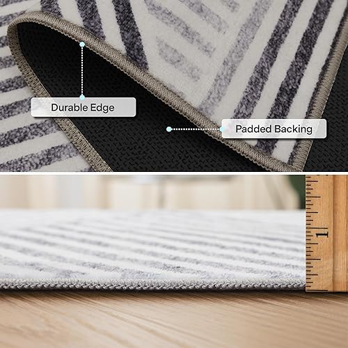 Miniatura 5 de ReaLife Rugs Alfombra Pasillo Lavable a Máquina - Sala de Estar Dormitorio Baño Cocina Entrada Oficina - Acolchada Pelo Bajo Resistente a Manchas