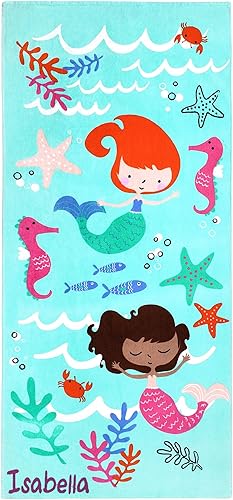 Miniatura 6 de Kaufman - Toallas de playa personalizadas para niños de 30 x 60 pulgadas, toallas de playa personalizadas 100% algodón para niños y niñas con