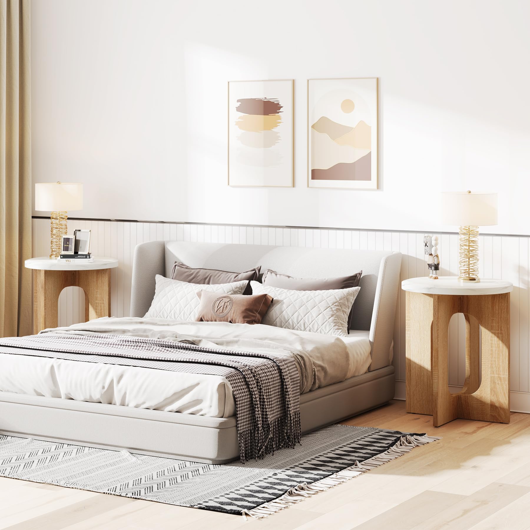 Amazon.com: Tribesigns Side Table Set of 2 for Living Room, Round 