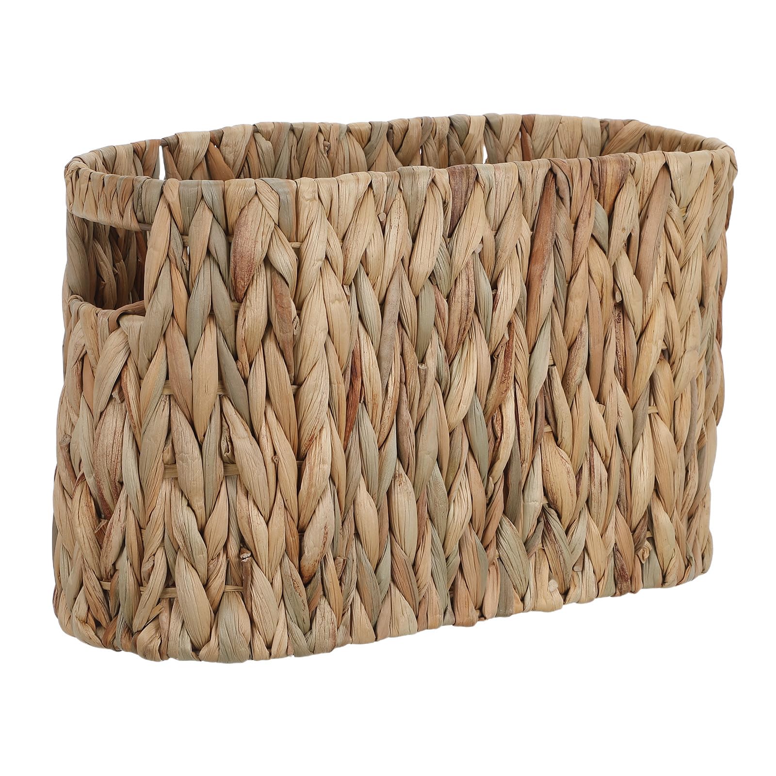 Cestino Portarotoli Carta Igienica in Rattan Maniglie | Organizer Bagno per Toilette, Intreccio Decorativo Boho, Struttura Intrecciata Elegante