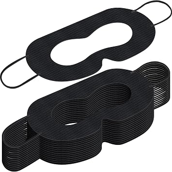 200 Pcs Disposable VR Face Mask Breathable Cover for VR Nonwoven Fabric Sanitary Eye Mask, Eye Cover Pad Black