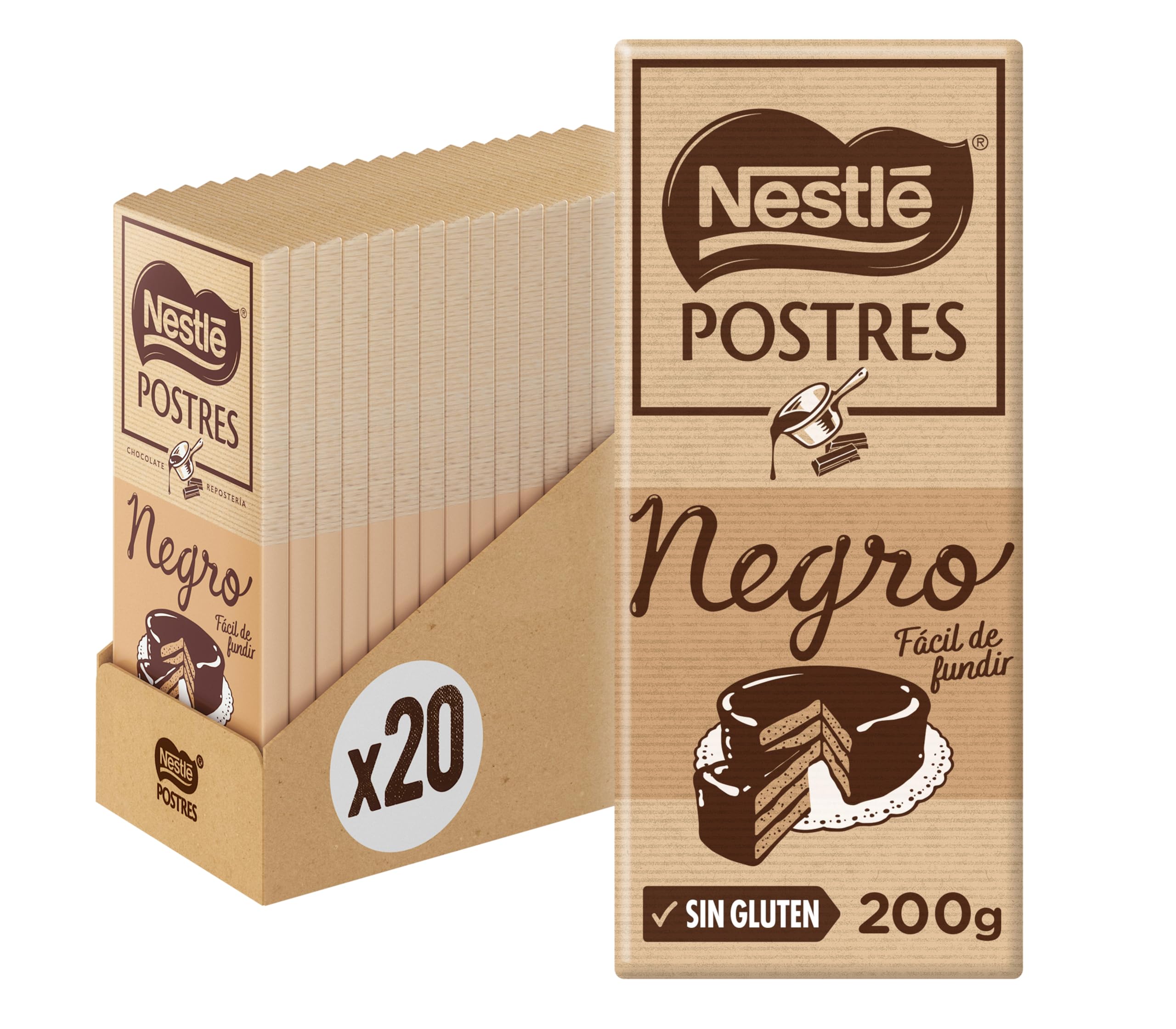 Nestlé Postres chocolate negro para fundir 20x200g