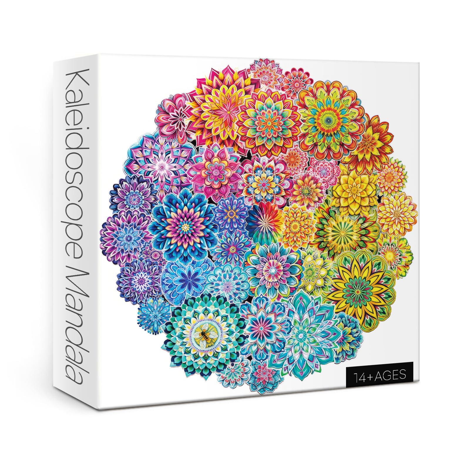 BBOLDIN Bunte Blumen-Puzzle, 1000 Teile für Erwachsene, Mandala-Kunst, schwierig, blühend, herausfordernd als Heimdekoration