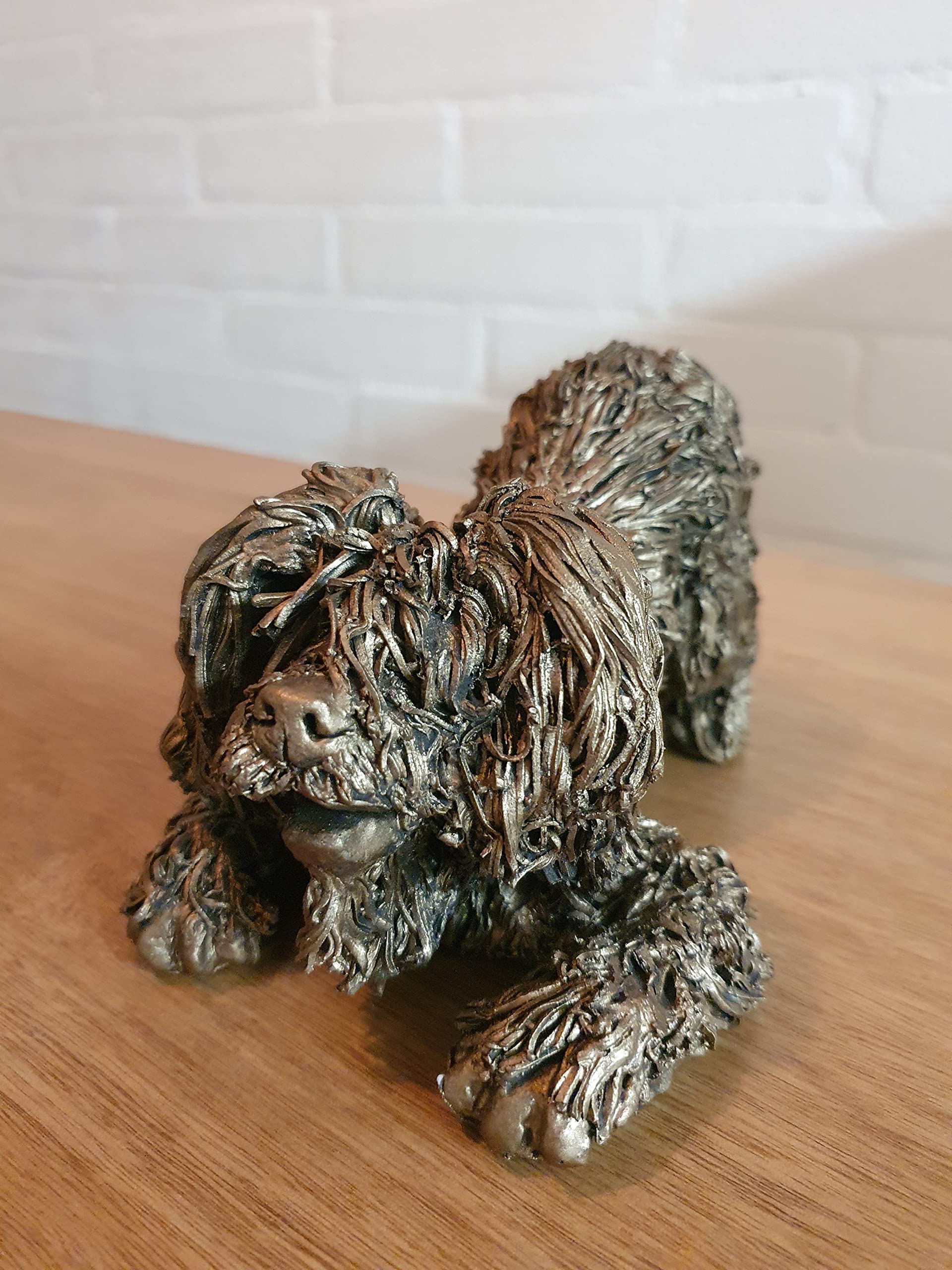 Frith Sculpture Playful Billy Labradoodle Sculpture by Veronica Ballans, Bronze, 9 x 12 x 17cm (VB092) - Image 4