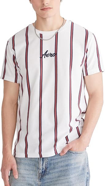 AEROPOSTALE Men's Aero Short Sleeve Striped Top