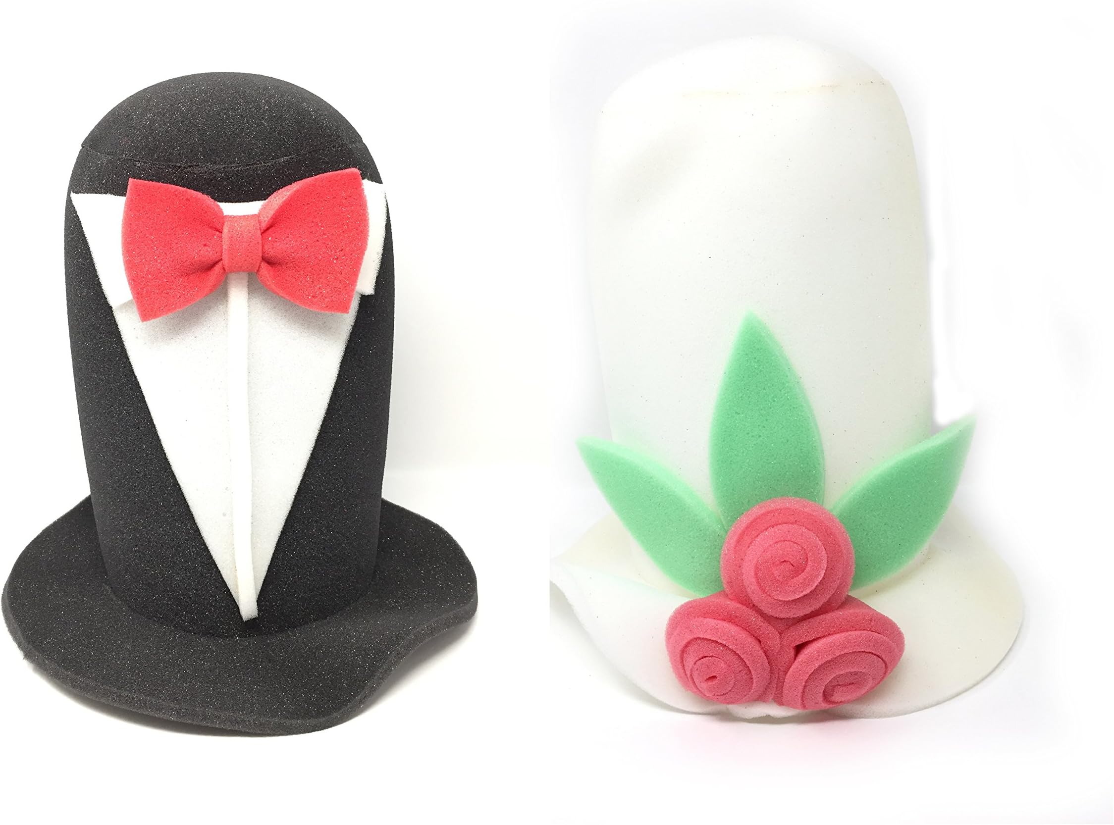 Bride and Groom Hats, Handmade, Engagement Props, Wedding Hats, Photo Booth Props, by West Coconut