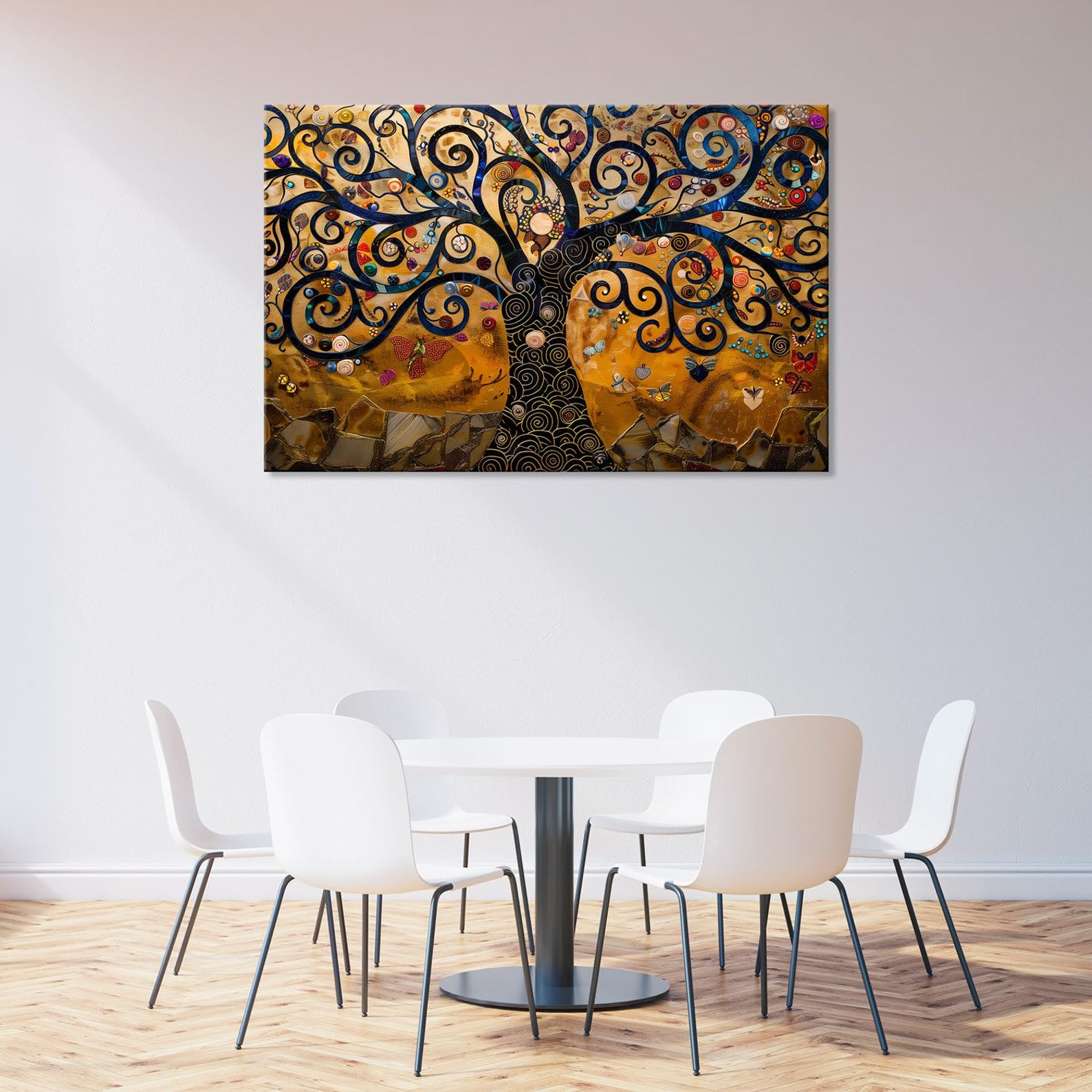 CAOXTART Abstract Tree Prints Art: Modern Tree of Life Canvas Posters, Nature Wall Decor Canvas Oil Painting(30x40cm/Frameless)