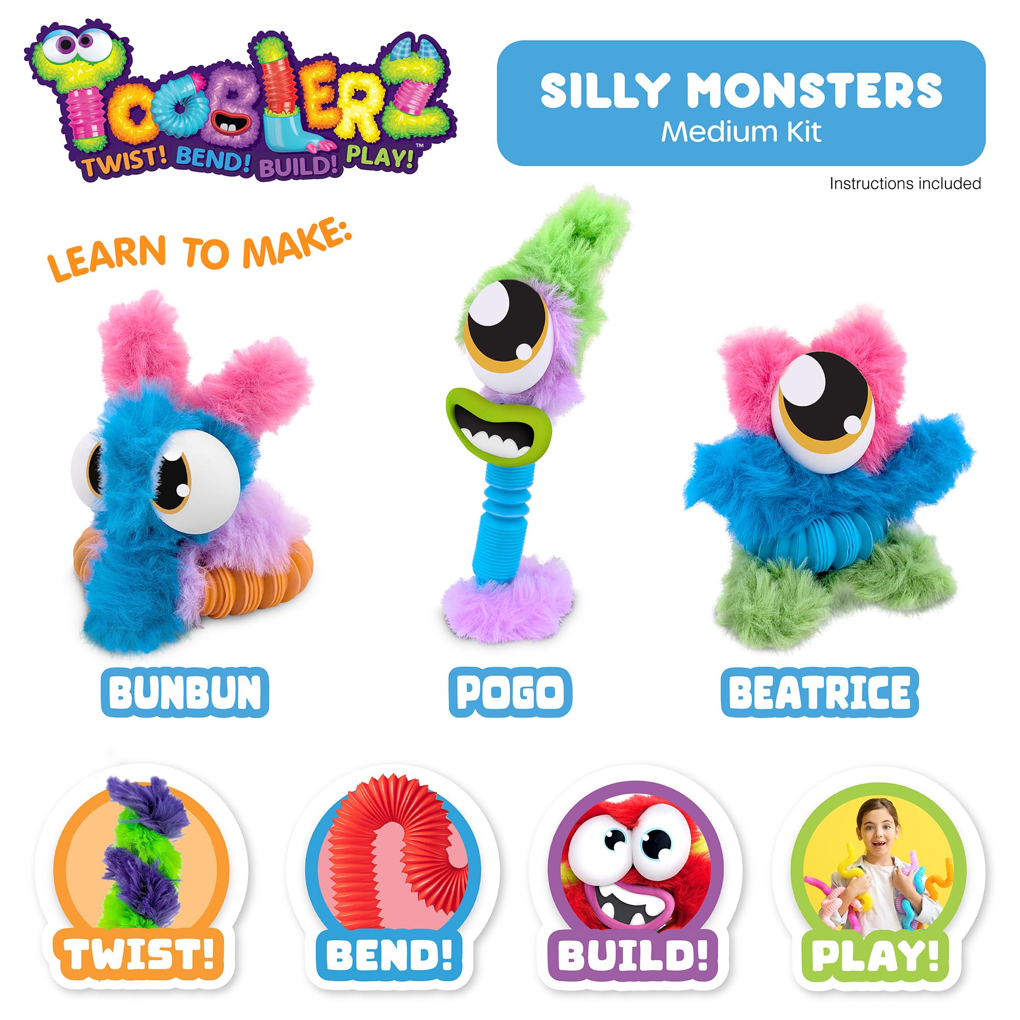 Amazon.com: WeVeel TOOBLERZ Silly Monsterz Medium Set – 12-Piece