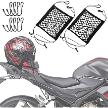 SARDVISA 2 Pack Motorcycle Cargo Net, 10x11-Inch Double Layer Bungee Net