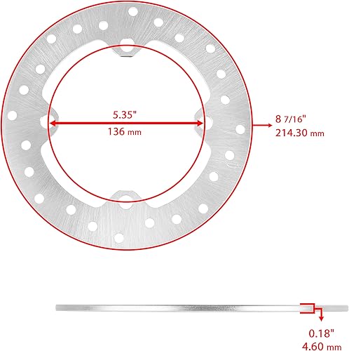 Miniatura 2 de Caltric Disco de freno delantero y trasero con pastilla compatible con Can-am Commander 800 2011-2016