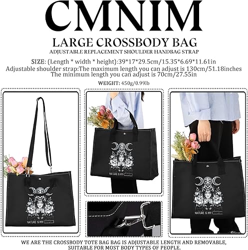 Miniatura 4 de CMNIM Regalos de bruja, accesorios de brujería, bolsa de mano Nature Is My Church Witch Stuff para Halloween, Wicca y hermana pagana, regalo