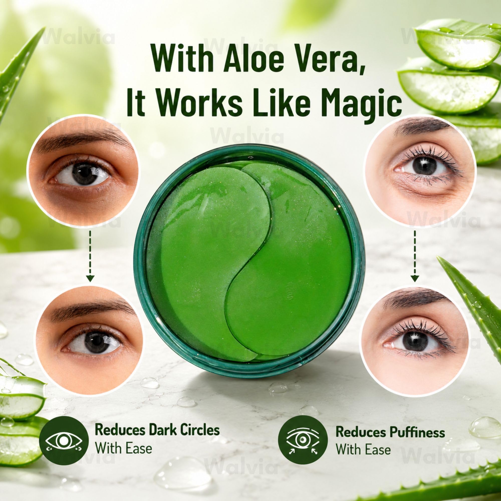 Under Eye Serum Patches (60 Pcs) - Anti Wrinkle Eye Serum Patch| Treats Dark Circles, Fine Lines And Wrinkles | Enriched With Aloe Vera Extract | Eye Patches for Women Under Eye Mask 4