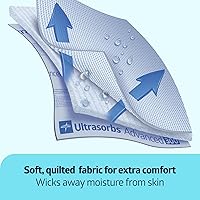 Vista 5 de Medline Ultrasorbs Drypads with SlipResist Technology, 30" x 36", 70 Count, Super Absorbent Disposable Bed Pads, Incontinence Bed Pads, Adult Bed