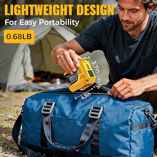 Miniatura 7 de Inversor de corriente de 200 W para batería Dewalt de 20 V, CC 20 V a CA 110-120 V, generador portátil, adaptador de cargador con toma de batería