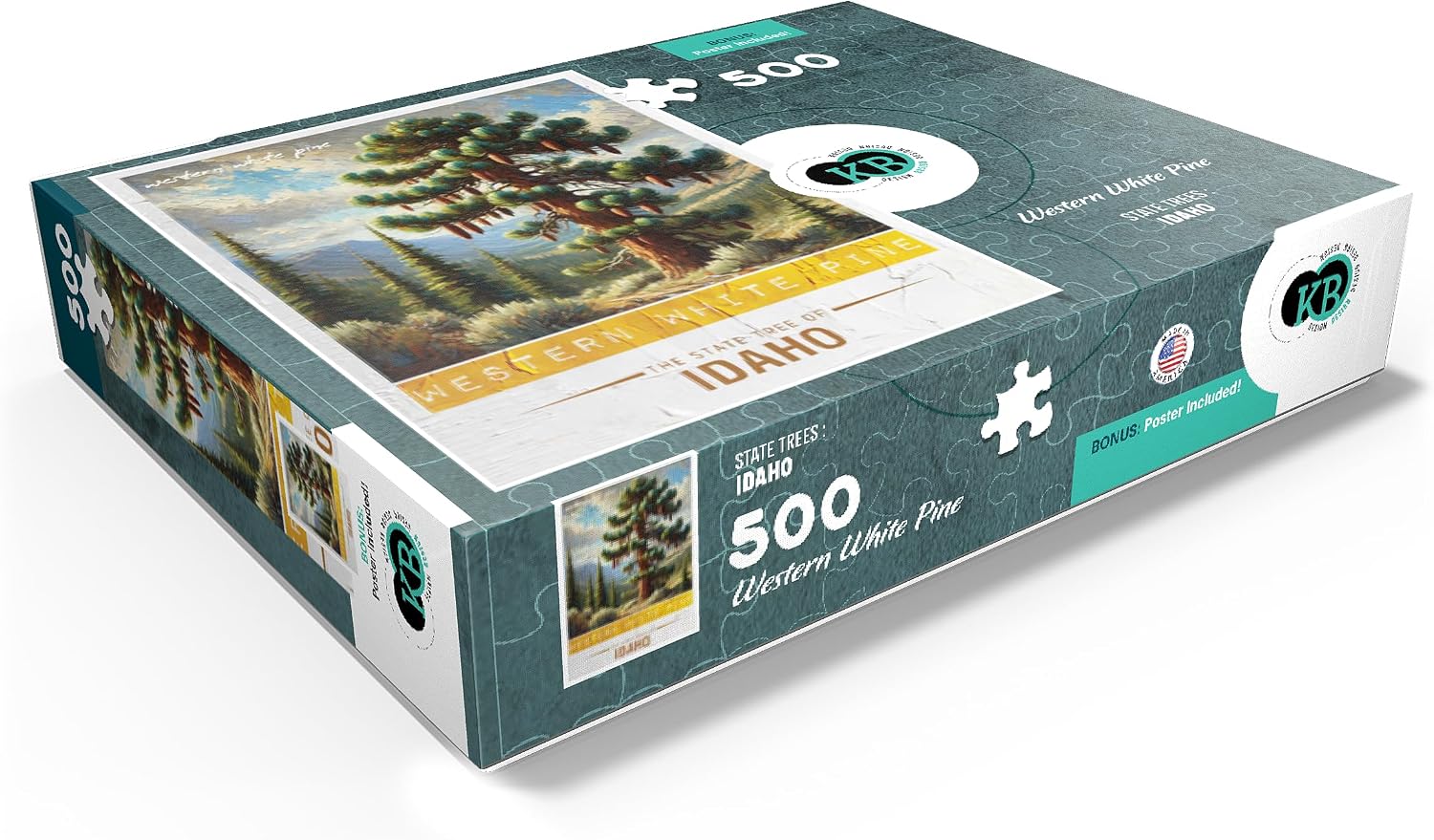 MyPuzzle State Trees Series: Idaho, Western White Pine - Premium 500 Piece Jigsaw Puzzle for Adults