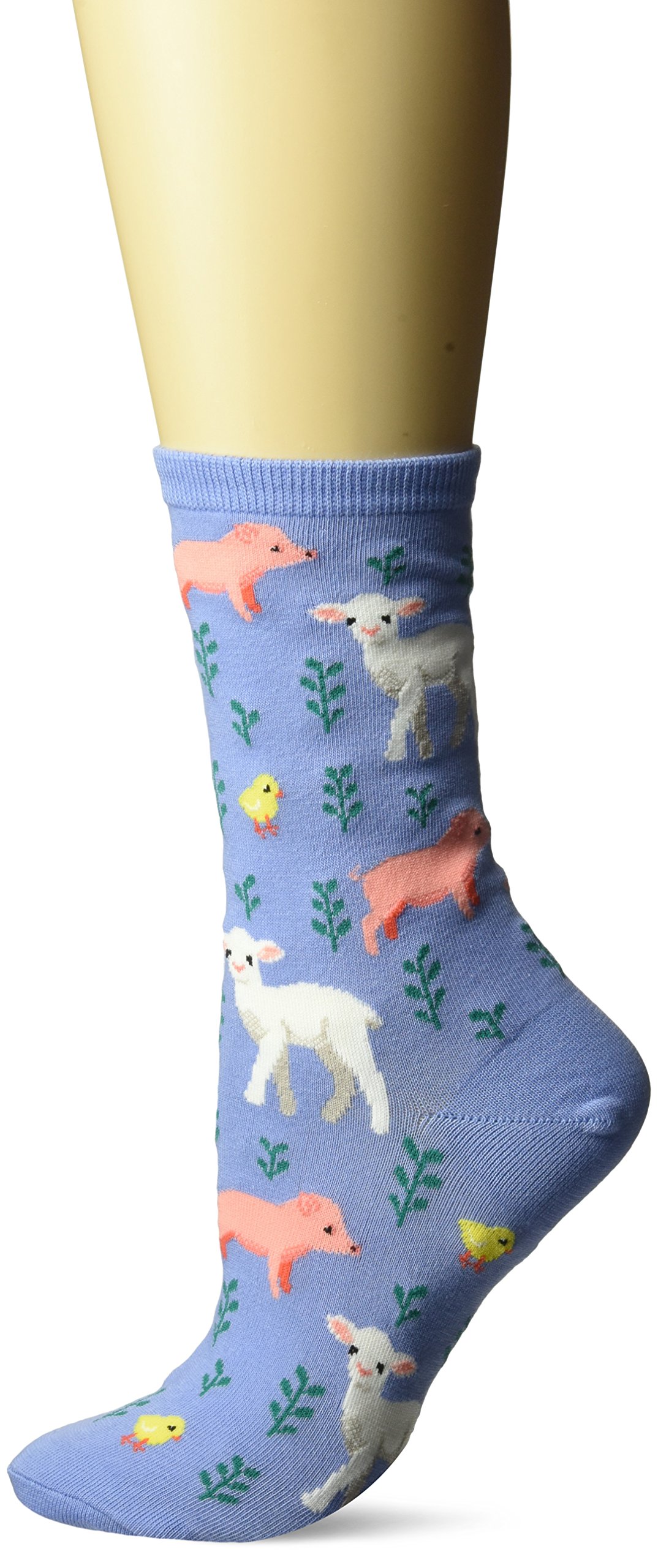 Hot Sox Women's Originals Fashion Crew Socks Hosiery, Cool Cat Black, Women's Shoe Size 4-10.5