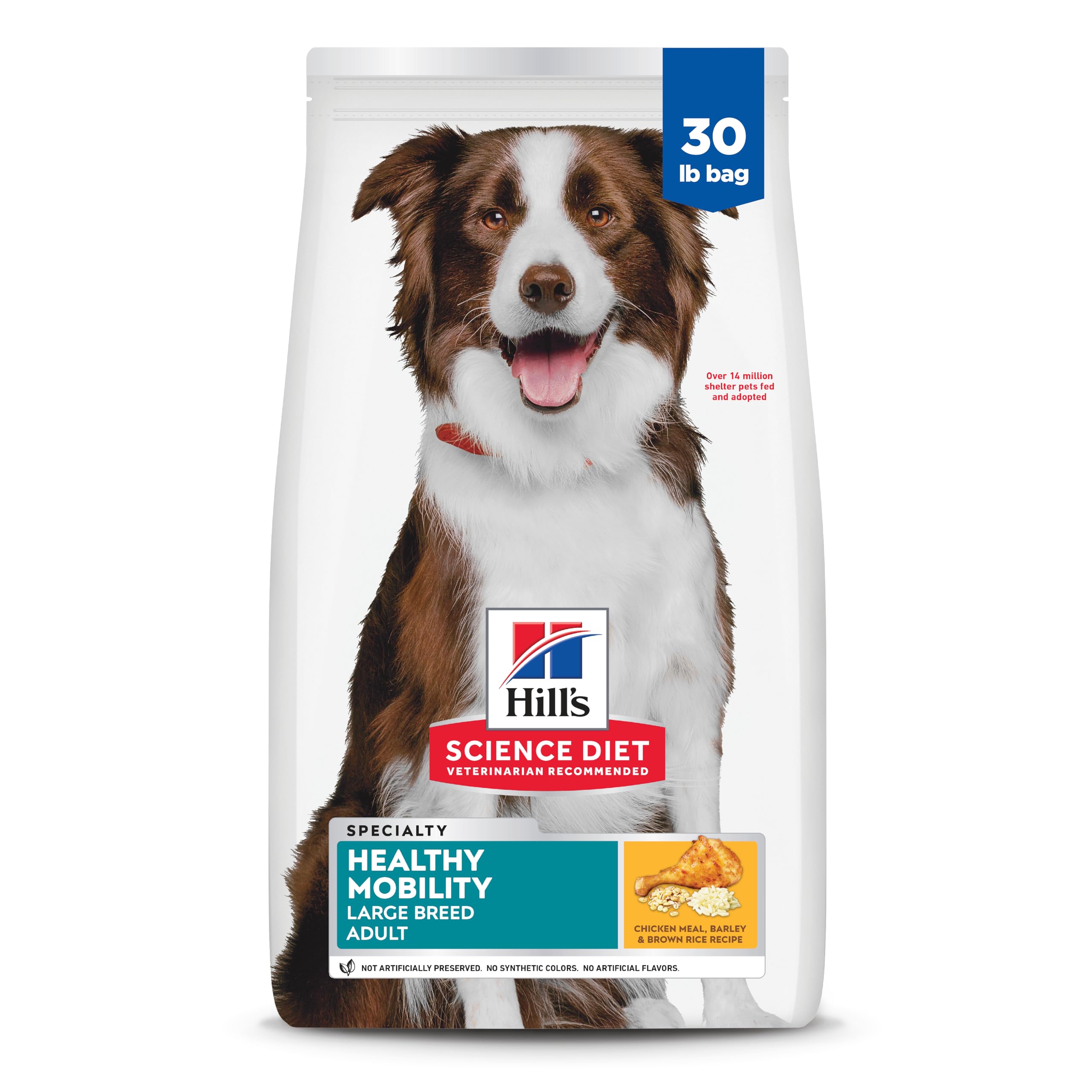 Healthy Mobility Large Breed Adult Dry Dog Food 1-5, Quality Protein for Mobility & Joint Support, Chicken, Brown Rice, & Barley, 30 lb. Bag