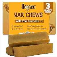 Vista 14 de Dogsee Masticadores de queso de yak del Himalaya con cúrcuma para perros 1lb (Grande - 4 barras) 100% totalmente natural Golosinas para razas