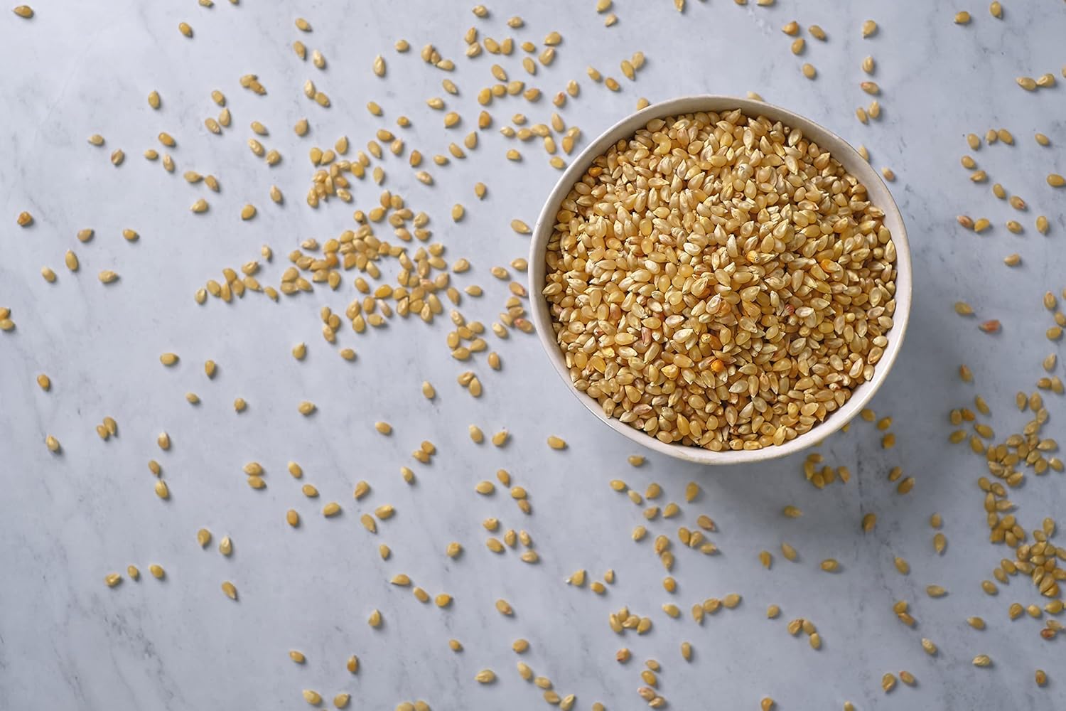 Amish Country Popcorn - Baby White (6 Pound Bag) and Blue Silicone Popcorn Popper Bundle | Small & Tender Popcorn | Popper is BPA and PVC Free with Handles, Dishwasher Safe