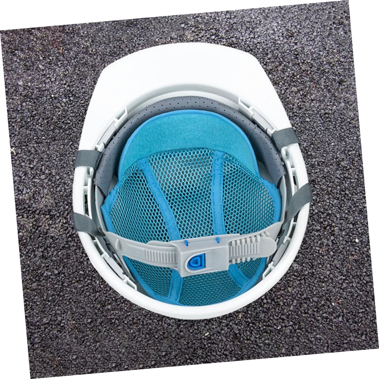 Homoyoyo 2Pack Hard Hat Cap Insert Liner Blue Sweatband Helmets Cooling Pad Hard Hat Liner,Cooling Pad–Reusable Washable Helmet Sweatband Accessories Sweat Bands for Men Cool Ventilation 7x7x0.4 Inch