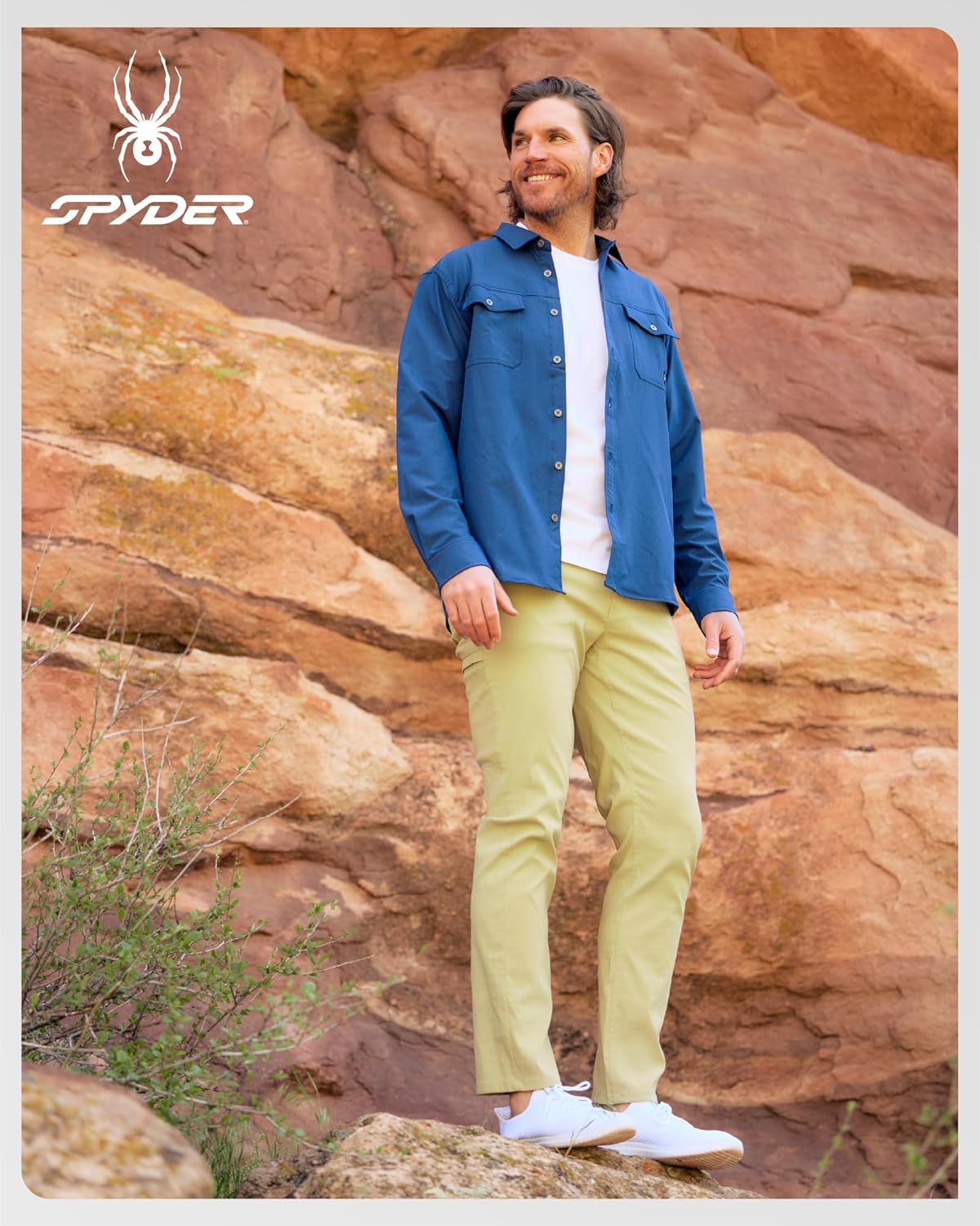 Spyder Mens Button Down Shirt Jacket - Performance Long Sleeve Shirt Jacket for Men - Casual Collared Mens Button Up Shirts - Image 4