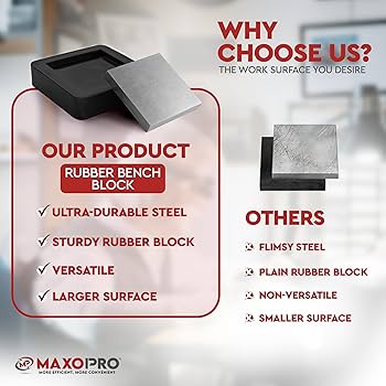 Amazon.co.jp: MaxoPro 3インチ スチールベンチブロック