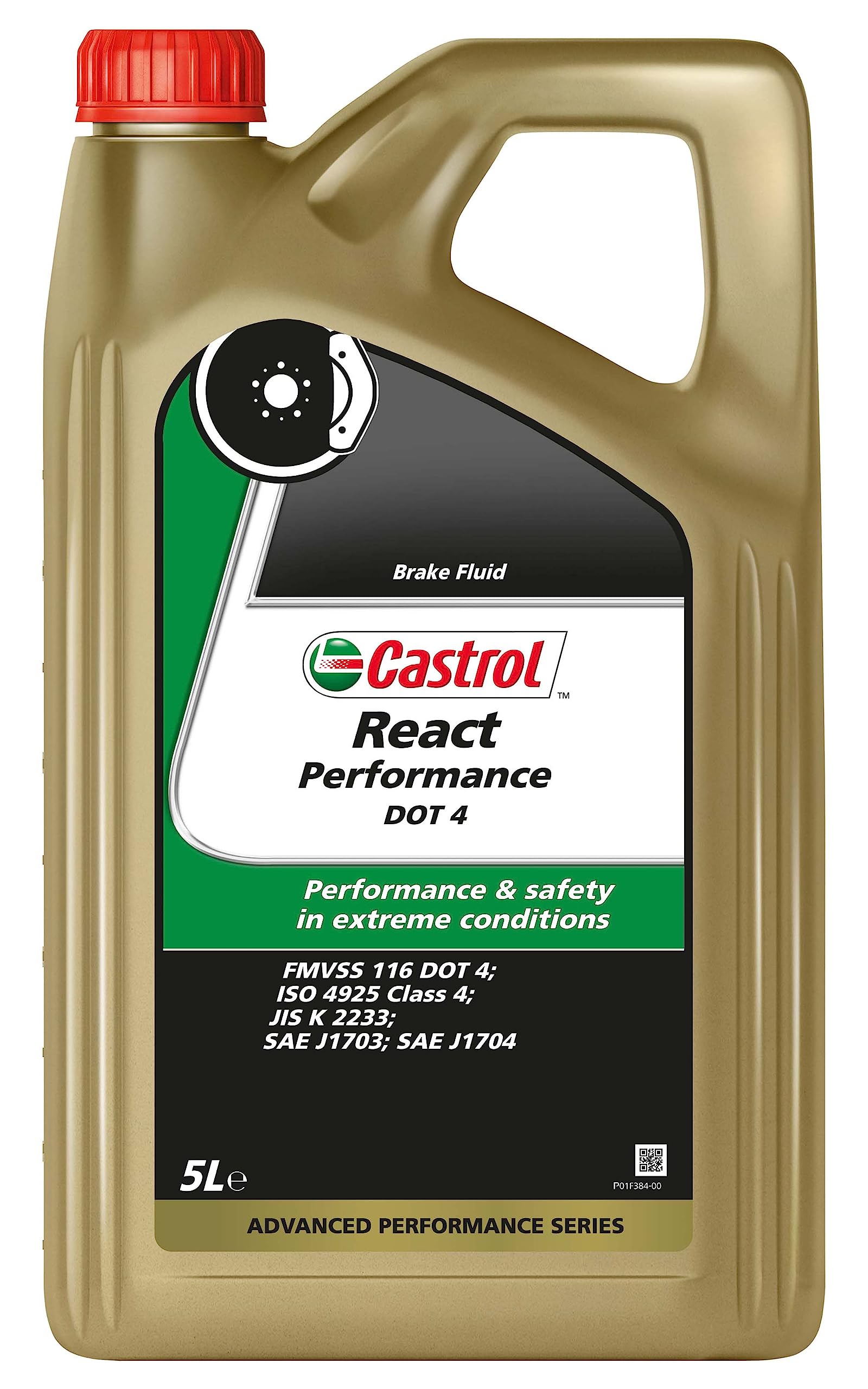 Castrol React Performance DOT 4 Bremsflüssigkeit, 5L