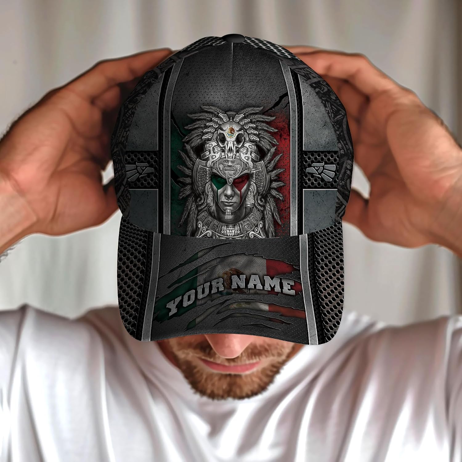 Personalized Mexican Caps for Men, Custom Name Mexico Baseball Cap, Mexican Hats, Customized Mexico Baseball Hat
