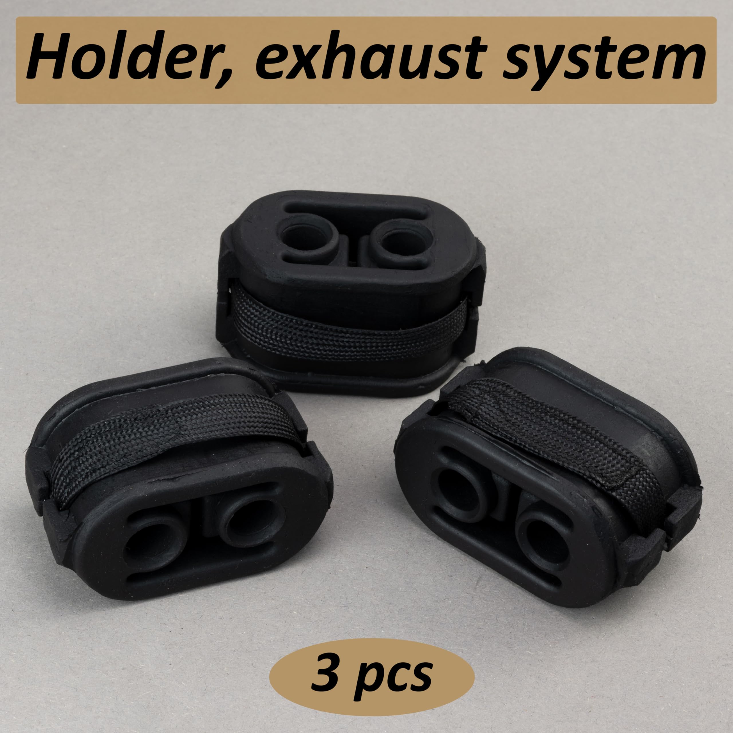 AERZETIX | Set di 3 supporti di scarico in gomma | compatibile con codici OEM 2065100QAB, 93865793, 8200012013, 206517872R, 91166194, 4422016, 4410148