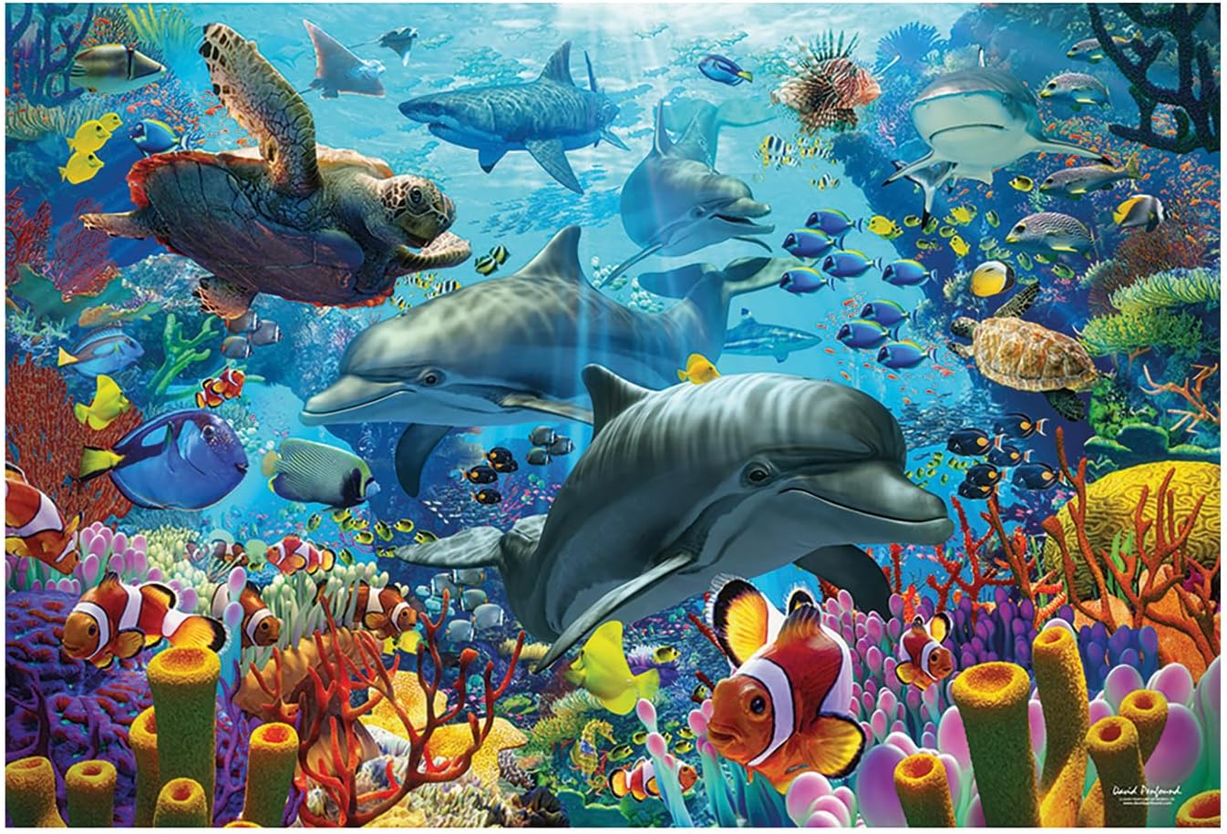 Cobble Hill 2000 Piece Puzzle - Coral Sea - Sample Poster Included