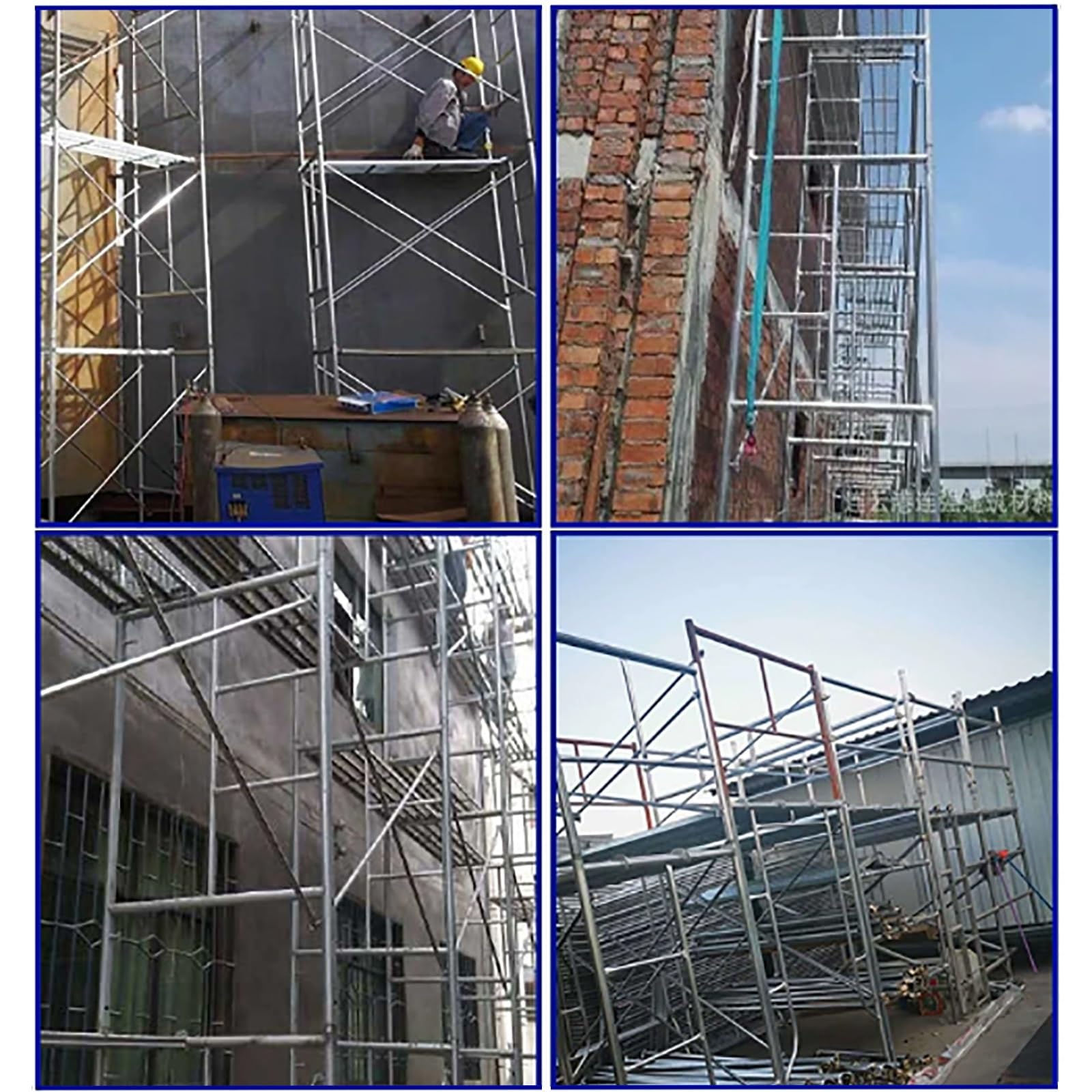 Andamios portátiles, Plataforma móvil para Andamios, Torre de Andamios Ajustable de 1,8 Metros de Altura, para escaleras domésticas, techos y almacenes, Capacidad de Carga de 227 kg, multius