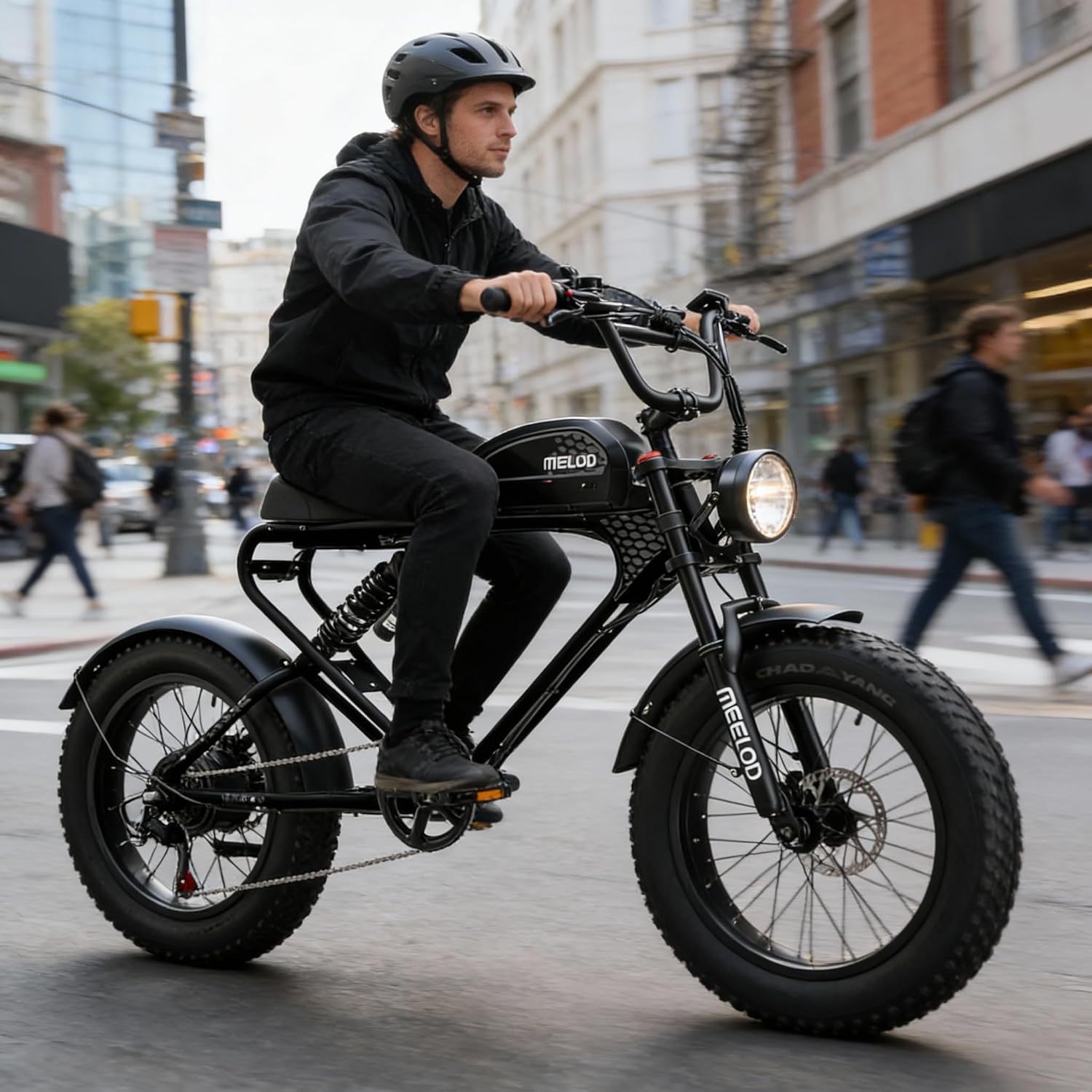 13/20/30/40AH 48V Electric Bike for Adults Peak Value 1000W/2400W Electric Motorcycle, 40-56KM/H Mountain Snow, Sand Dirt Bike, 20 * 4” Fat Tire, Multiple Shock Absorber Disc Brake